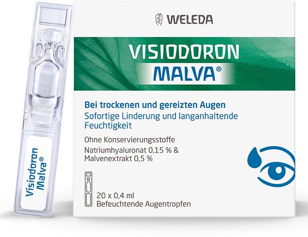 Weleda Visiodoron Malva Augentropfen in Einzeldosispipet.
