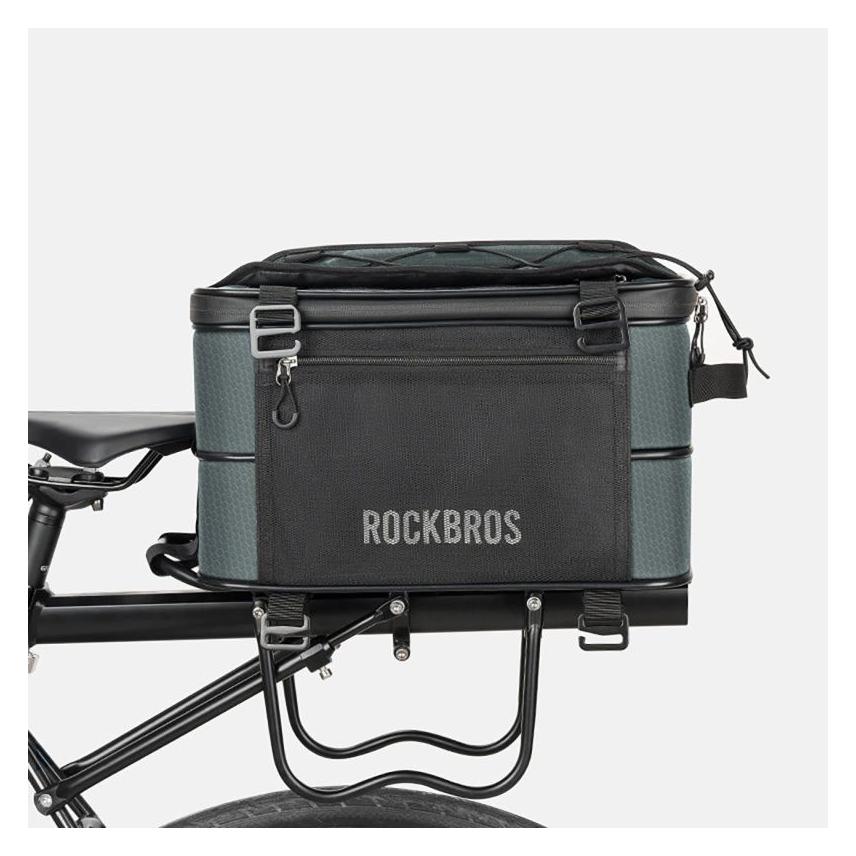 Rockbros Torba rowerowa A30 ROAD TO SKY składana na bagażnik 15-30 l - szara (Gepäckträgertasche) (ROCKBROS)