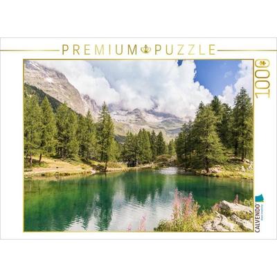 CALVENDO Puzzle Lago Blu | 1000 Teile Lege-Größe 64x48cm Foto-Puzzle für glückliche Stunden