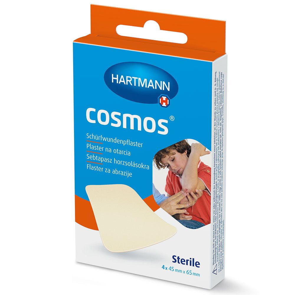 Cosmos Schürfwundenpflaster 4,5x6,5 cm steril 4 St Pflaster