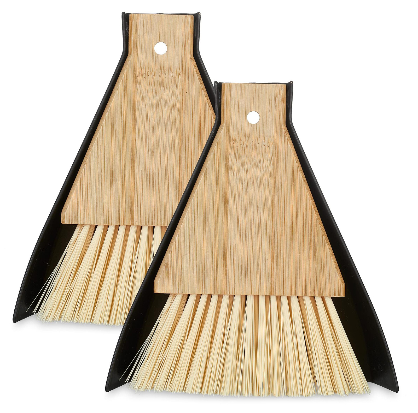 Dripio Mini-stofborstelset, 2-delig, bamboe en kunststof, zwart/naturel