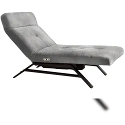 KAWOLA Liege AMERIVA Sessel Relaxliege Velvet grau Fuß schwarz
