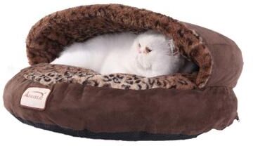 Cuddle Cave Cat Dog Slipper Bed by Armarkat in Mocha