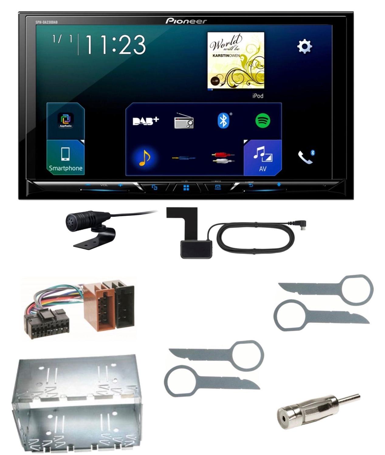 Pioneer SPH-DA230DAB Android Auto CarPlay Einbauset für Mercedes ML W163