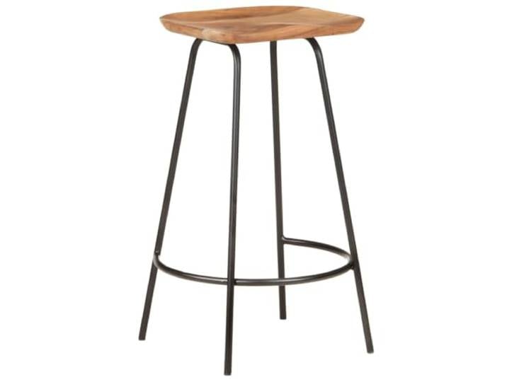 Barhocker aus massivem Akazienholz, 4 Stück mit Fußstütze Dichtes Hartholz, einzigartige Maserung, stabiles Design, täglicher Gebrauch, Theke oder Kneipe, Esszimmer, Küche
