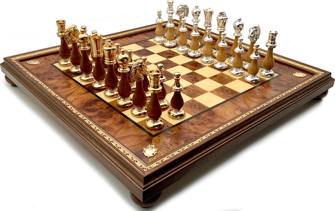 s Italfama Schachset Orientale Grande mit 24K Roségold und 925er Silber
