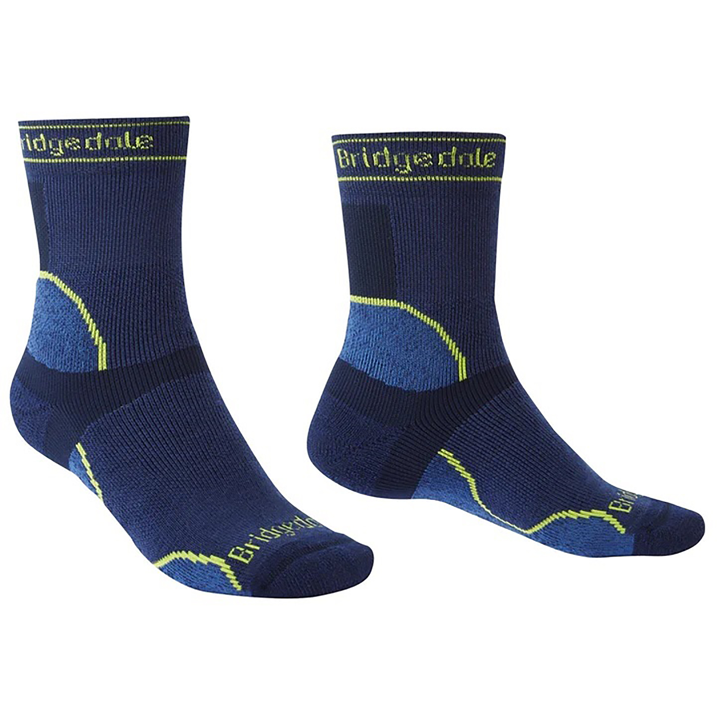 Bridgedale Trail Run Midweight T2 Merino Crew Herren Laufsocken blau Größe 36 Laufen | Trailrunning Elastisch Merinowolle