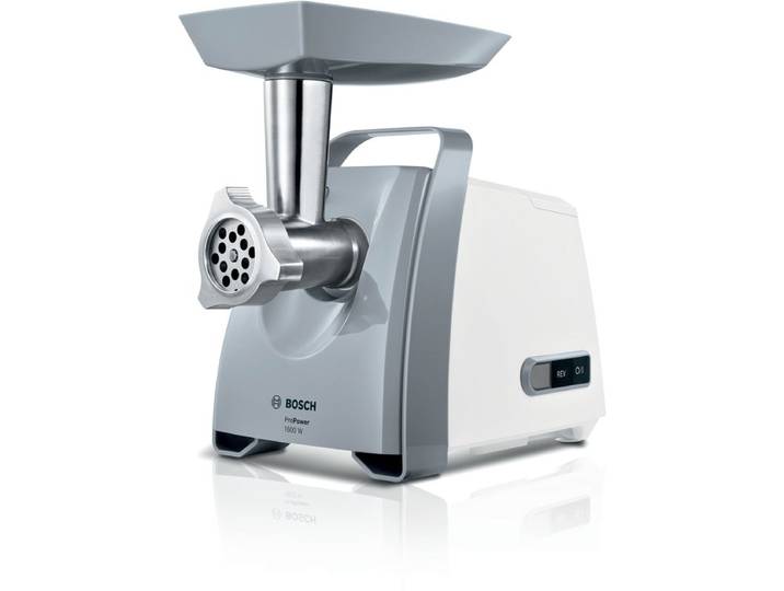 Bosch Fleischwolf, ProPower, 1600 W, Weiß, Window grey, MFW45020, ID MFW45020
