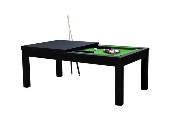 Table de billard convertible noire tapis vert