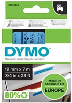 Dymo 45806 fita preto sobre azul 19 mm(7m)