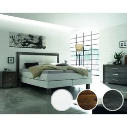 Hasena Boxspringbett Pronto Memphis 160x200 cm / Akazie Vintage grey, lackiert / Pepe grey