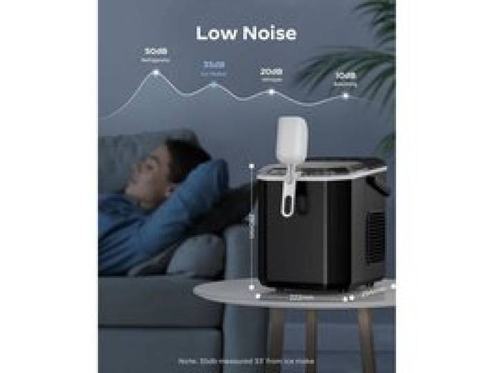 Machine À Glaçons Avec Poignée - Portable Et Autonettoyante Mini Ice Maker 9 Glaçons/6 Min. 12 Kg/Jour Facile À Retirer Les Glaço