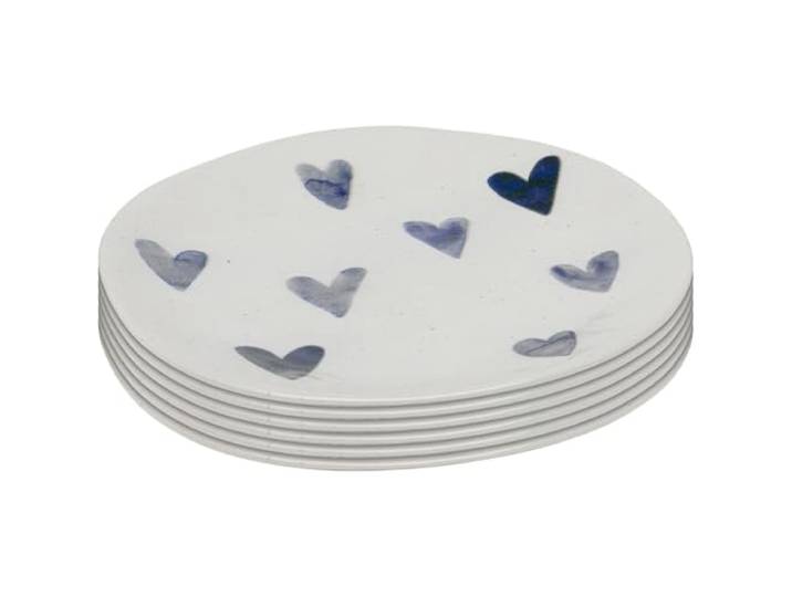 Kare Design Cuori borden, 22 cm, 6 stuks