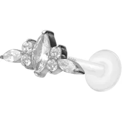 PTFE Labret mit Innengewinde + Titan-Aufsatz DESIGN