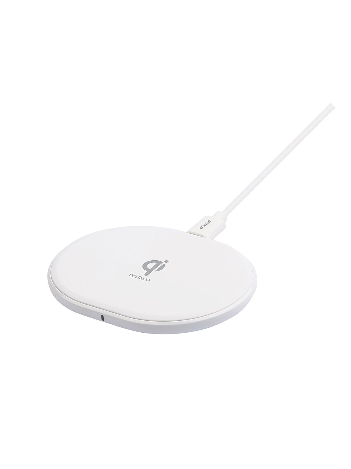 Deltaco Wireless charger 10 W USB-C Qi certified white