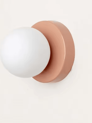 Inspire Curations Macaron Mini Glass Wall Sconce pink 10cm Glass Lampshade