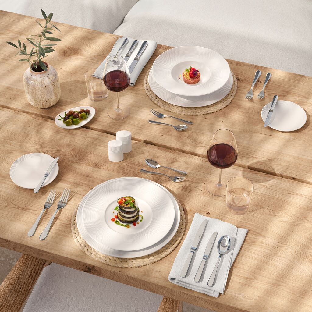 Esslöffel VILLEROY & BOCH "Tafellöffel Oscar 200 mm 6er Set silber", silber, B:4,5cm L:22cm, Esslöffel, Esslöffel, Spülmaschinenfest
