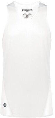 Holloway 221035 Athletic PR Max Track Jersey T-Shirt in White size Small   Polyester