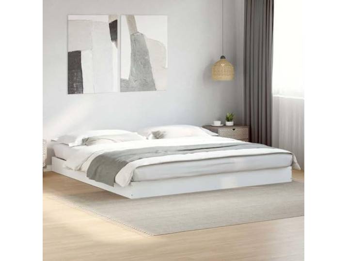 Holzwerkstoff Stabil Feuchtigkeitsbeständig Schlafzimmer Modern 180x200 cm Bettgestell ohne Matratze Weiß 180x200 cm Holzwerkstoff Stabil Modernes Design Lattenrost Schlafzimmer Möbel