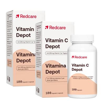 2er Set Vitamin C Depot RedCare 2x100 St Kapseln