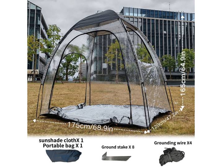 1 paquet de serre sans outils, abri transparent pour plantes avec cadre renforcé, mini serre pliable