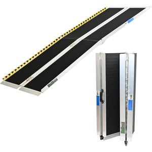 Trutzholm Auffahrrampe 37893, Rollstuhl-Rampe, klappbar, 213cm Länge, aus Aluminium, 272kg Tragkraft