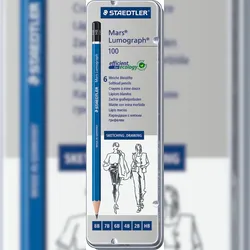 STAEDTLER Bleistift Mars Lumograph 19 Härtegrade Metalletui