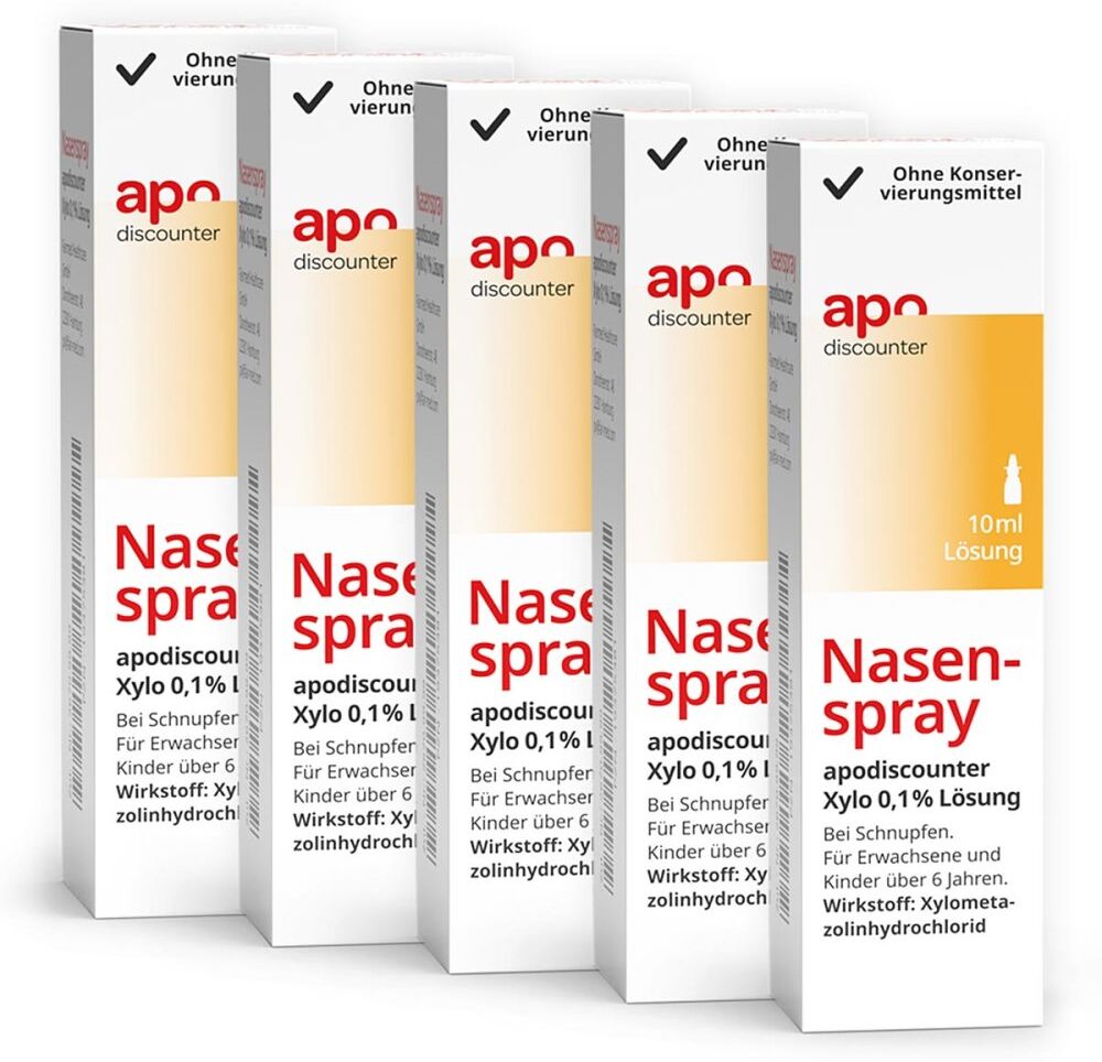Nasenspray mit Xylometazolin 0,1 % von apodiscounter