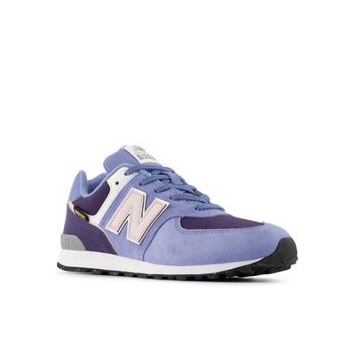 Sneaker NEW BALANCE "574", Jungen, Gr. 36, lila (weather blau), Leder, Synthetik, Textil, Schuhe Sneaker