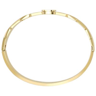 Armreif ADELIA´S "Armband – Armreif aus Edelstahl mit Perlmutt Ø 6,0 cm cm", gold, Armbänder, Damen, 6cm, Edelstahl, Armreif, Perfekt als Geschenk zum Geburtstag