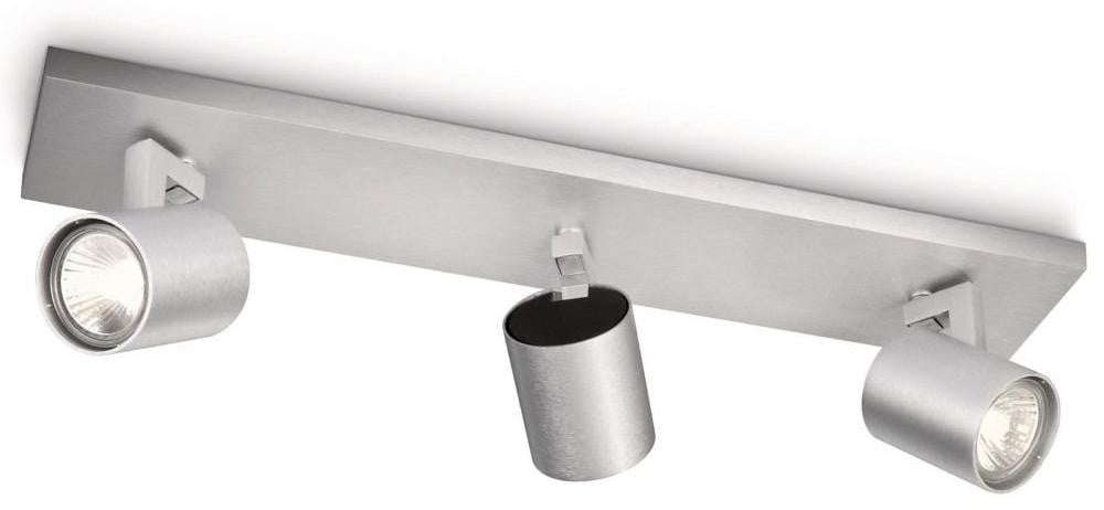 Philips myLiving Runner plafondspots, 3-lichts, grijs, dimbaar, aluminium