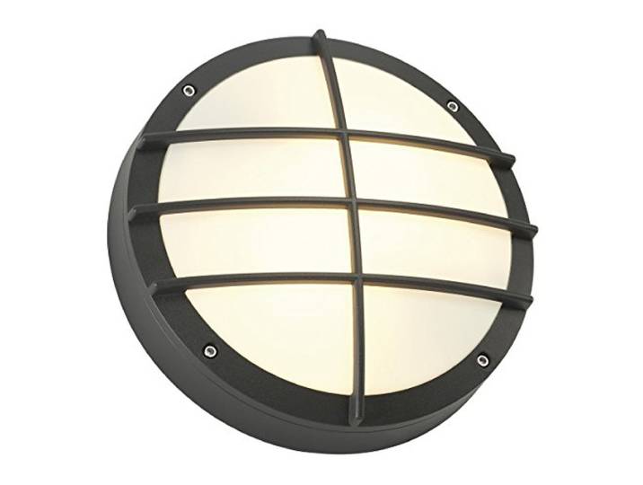 applique murale - ronde - e27-2 x 25 w - slv bulan grid - anthracite