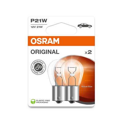 OSRAM Glühlampe, Brems-/Schlusslicht Original P21W 12V Doppelblister 75062bl