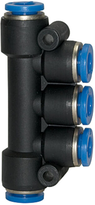 Riegler T-multiprises, connexion à fiche « Série bleue », tuyau Ø 5x6 (162.006)