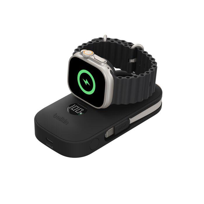 Belkin BoostCharge Pro Powerbank 10K mit Apple Watch-Ladegerät schwarz BPD012hqBK