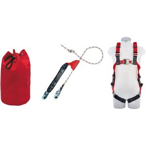 MAS Sicherheitsgurt Hubarbeitsbühne 2-Punkt-System, Auffanggurt, Set, bis 100 kg, Größe M/L/XL