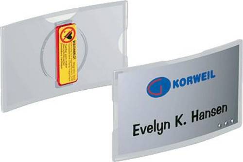 Namensschild 40x75mm Acryl mit Magnet konvex VE=25 Stück