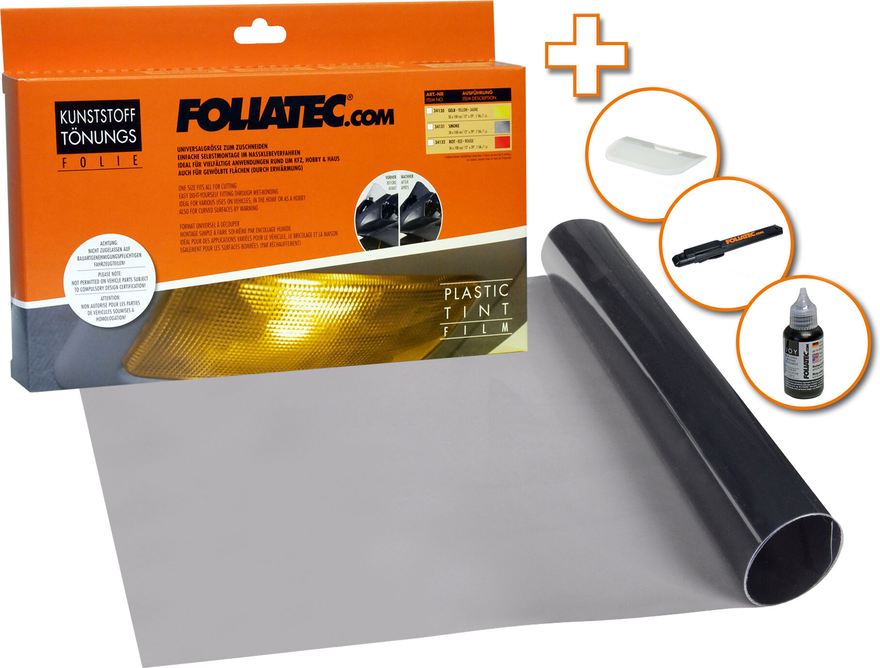 Foliatec Designfolie, Innenraum Kunststoff Tönungsfolie, Smoke 34131