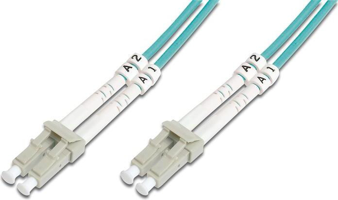 DIGITUS vezeloptische patchkabel LC-Duplex naar LC-Duplex OM3, 10 meter