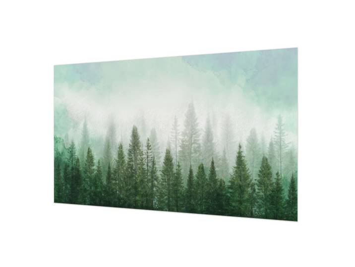 Wallfluent Fototapete 416x254 cm - Wolf im Wald, Grün, 416x254 cm, Tapeten & Wandverkleidungen, Fototapeten