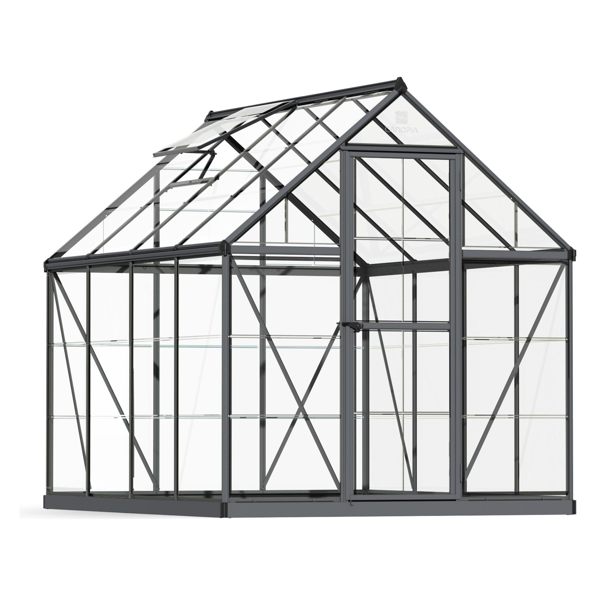 Palram Gewächshaus Harmony 185x247cm Grau (69204732)