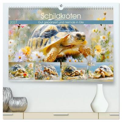 Schildkröten. Gut gepanzert und niemals in Eile (hochwertiger Premium Wandkalender 2027 DIN A2 quer), Kunstdruck in Hochglanz