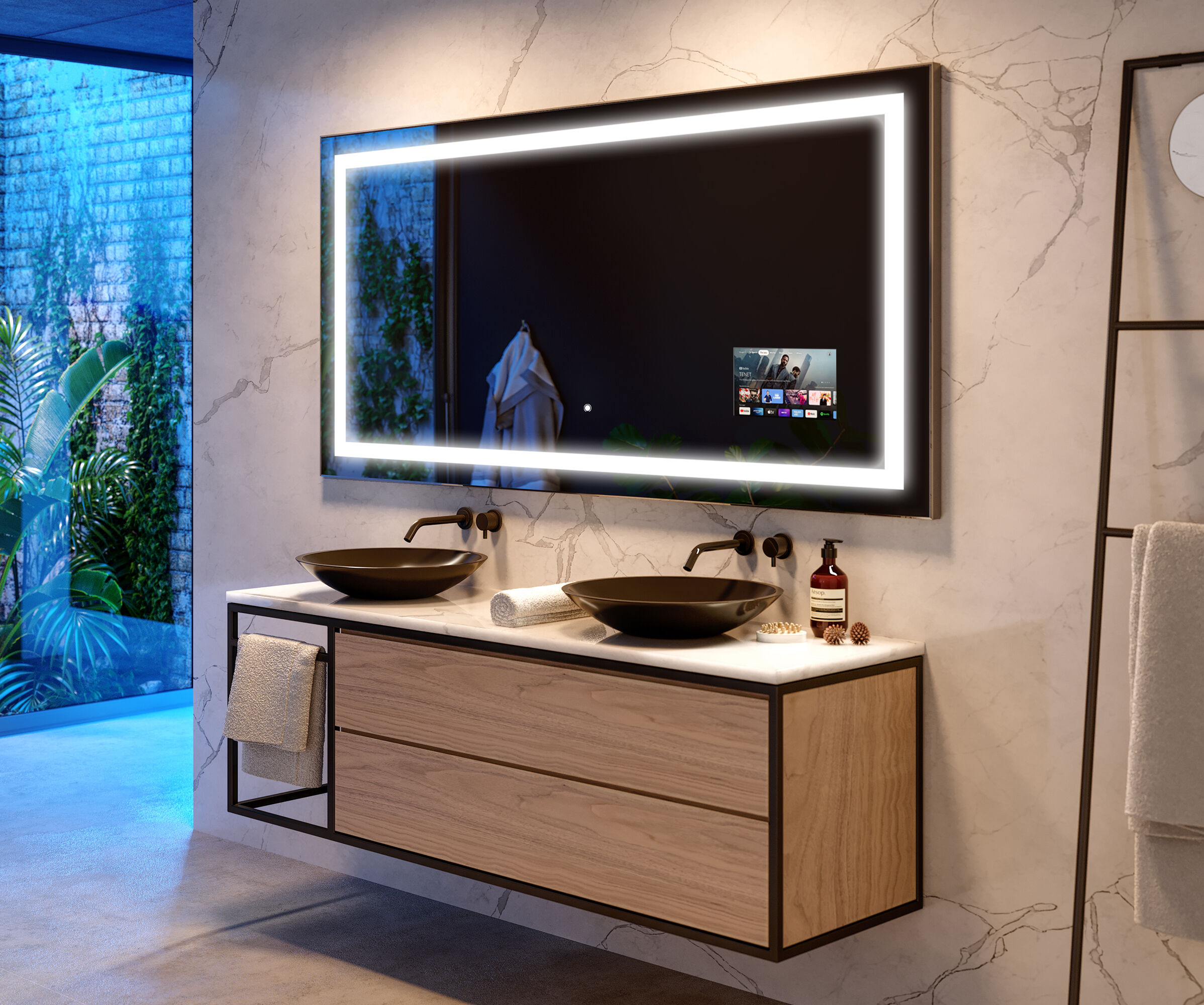 Artforma Koupelnové zrcadlo s LED podsvícením L15