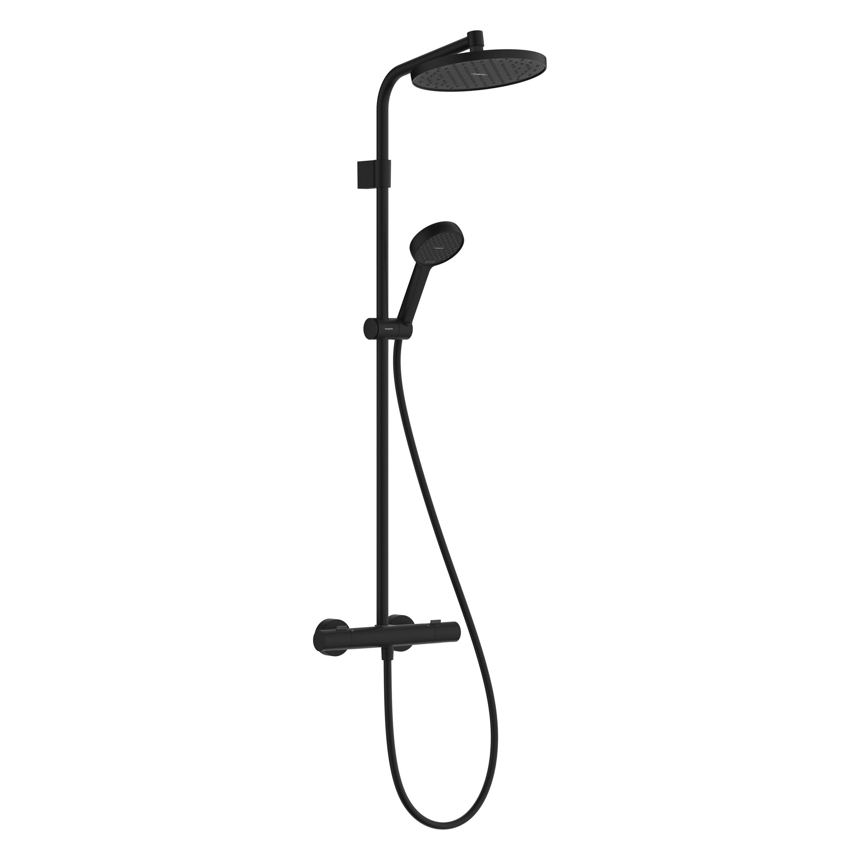hansgrohe Wassersparendes Thermostat-Duschsysten mit Regendusche und Handbrause (28078670)