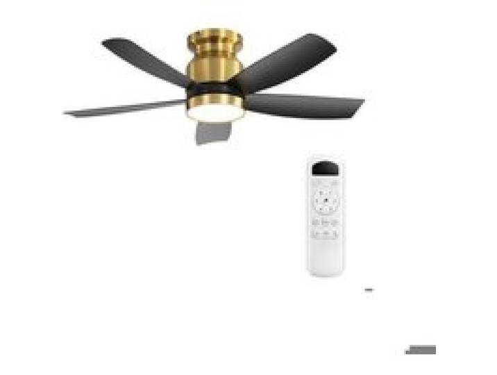Ventilateur de plafond plat blanc 42 pouces moteur DC réversible silencieux 5 pales ABS 6 vitesses et min VENTILATEUR DE PLAFOND