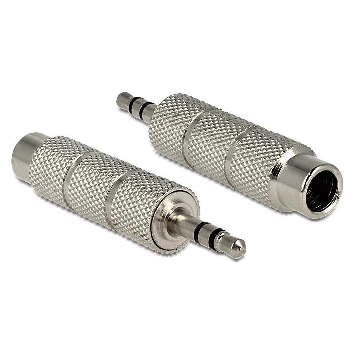 Delock Adapter Audio Klinke 3,5 mm Stecker > 6,35 mm Buchse (Klinkenadapter) (65548)