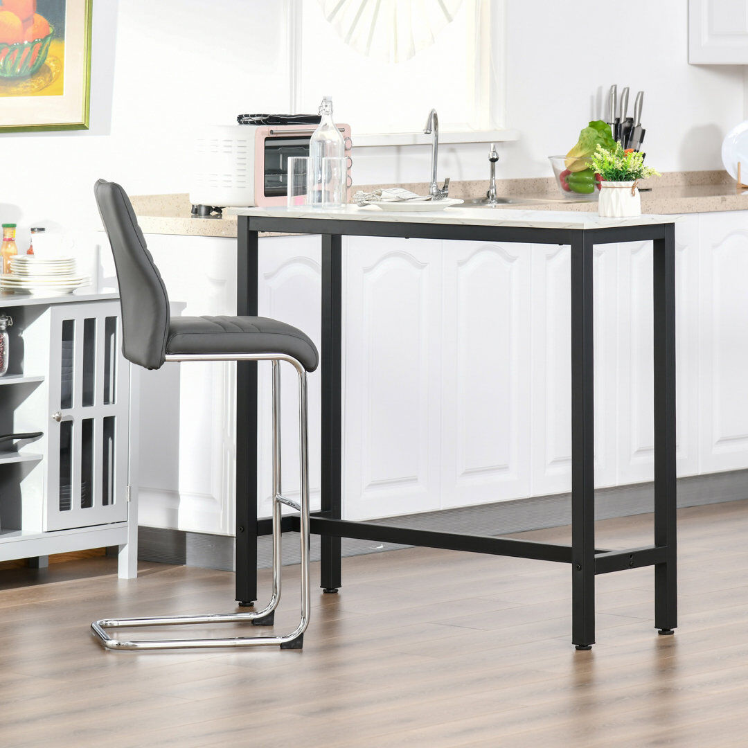 Ebern Designs Bradyen Metal Base Dining Table White