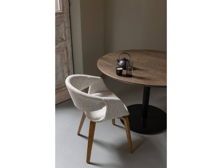 Armlehnenstuhl Savosa 2er-Set Typ A 57 x 78 x 57cm Beige/Cremeweiß Hellbraun