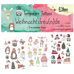 Temporäre Tattoos - Weihnachtsfreu(n)de 3 Bögen