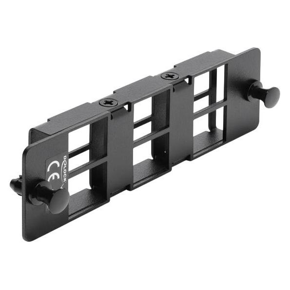 Delock Adapter Panel für Keystone Module 6 Port schwarz (67508)